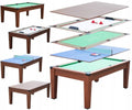 Mesa multijuego 5 en 1 de 6 ft con billar, ping-pong y air hockey