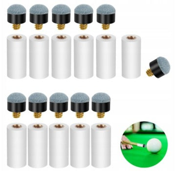 Kit de 10 puntas y casquillos para tacos de billar
