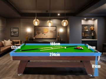 Mesa de billar 7 ft con tablero comedor y ping-pong