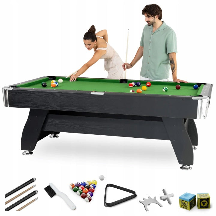 Set completo de mesa de billar pool 8 ft con tacos y bolas