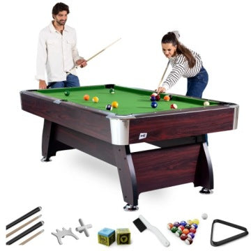 Set completo de billar pool 8 ft con mesa, bolas y tacos