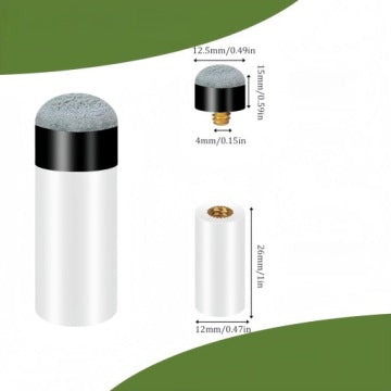 Kit de 10 puntas y casquillos para tacos de billar