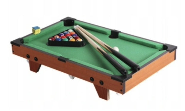 Set de mini mesa de billar pool con bolas y accesorios