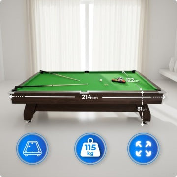 Mesa de billar 7 ft con air hockey, ping-pong y accesorios
