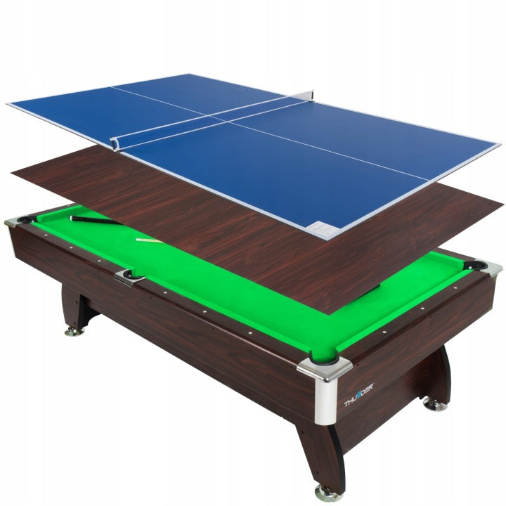 Mesa de billar 7 ft con tablero comedor y ping-pong